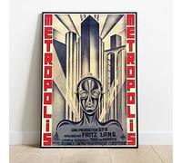 Metropolis Fritz Lang Sci Fi Classic Movie Promo Poster V2 - Huge 36"x24" Similar to A1 Vintage Retro Reproduction SEP462