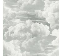 Grey White Metropolis Painted Cloud Wallpaper Textured Paste The Wall Vinyl