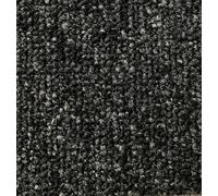 Metropolis Tile 980 Black Modern Plain Loop Pile Carpet Tiles For Home (All Rooms), 24 Tiles Per Pack