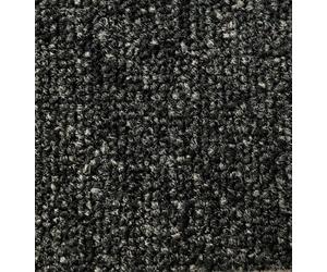Metropolis Tile 980 Black Modern Plain Loop Pile Carpet Tiles For Home (All Rooms), 24 Tiles Per Pack