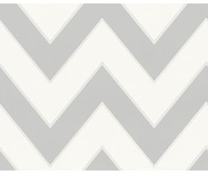 Metropolis Wallpaper by Michalsky ZigZag Silver/White