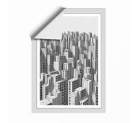 Metropolitan Density Modern Unframed Wall Art Print A2 (59.4×42cm), Wall Decor for Living Room, Bedroom, Office & Home, Art Gift