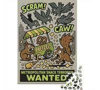 Metropolitan Snack Terrorism Wanted Jigsaw Puzzle for Adults, 1000 Pieces, 38x26cm/1000pcs, Screen-Free Leisure, Evening Leisure And Puzzle Lovers