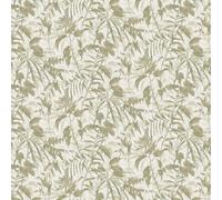 Non-woven wallpaper leaves tropics cream green gold metallic 78203-1 (3,26£/1qm)
