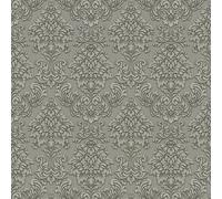 Livingwalls Baroque Wallpaper Metropolitan Stories Non-Woven Lizzy - London 10.05 m x 0.53 m Grey Silver Beige Made in Germany 368981 36898-1