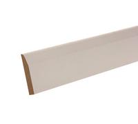 Metsä Wood Primed White Mdf Chamfered Skirting Board (L)2400mm (W)119mm (T)14.5mm