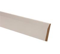 Metsä Wood Primed White Mdf Chamfered Skirting Board (L)2400mm (W)94mm (T)14.5mm, Pack Of 4