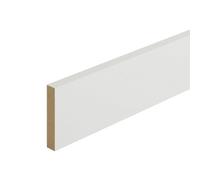 Metsä Wood Primed White Mdf Square Skirting Board (L)2400mm (W)94mm (T)18mm, Pack Of 4