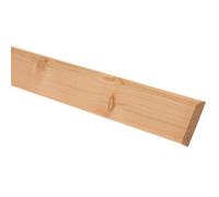Metsä Wood Unfinished Pine Bullnose Half Round Skirting Board (L)2400mm (W)94mm (T)12mm, Pack Of 5