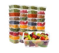MettaWorld Plastic Food Containers with Lids BPA-Free, Leak-Proof, Microwave & Freezer Safe, Stackable Storage for Meal Prep,Takeaway, Leftovers, and Lunches 50X 500ML Or 650ML (500ml)