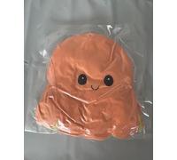 MettaWorld Reversible Octopus Plush Toy - Flippy Mood Octopus Stuffed Animal - Happy Sad Emotional Plushie - Double-Sided Cute Soft Toy for Kids & Adults - Gift for Boys & Girls (Yellow and Orange)