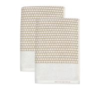 Mette Ditmer Grid guest towel 38x60 cm 2 pack Sand-off white
