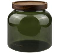 Mette Ditmer - Luna Glass Jar With Lid 13 cm, Dark Forest - Dark Forest