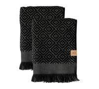 Mette Ditmer Morocco guest towel 35x55 cm 2-pack Black-grey