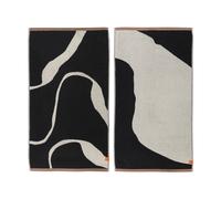 Mette Ditmer Nova Arte guest towel 40x55 cm 2-pack Black-off white