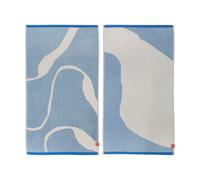 Mette Ditmer Nova Arte guest towel 40x55 cm 2-pack Light blue-off-white
