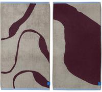 Mette Ditmer Nova Arte guest towel 40x55 cm 2-pack Wine-sand