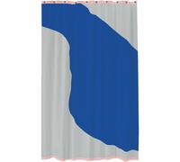 Mette Ditmer - NOVA ARTE Shower Curtain 150x200 cm, Light Grey/Cobalt - Light Grey