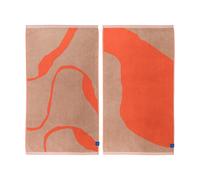 Mette Ditmer Nova Arte towel 50x90 cm 2-pack Latte-orange