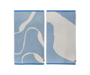 Mette Ditmer Nova Arte towel 50x90 cm 2-pack Light blue-off-white
