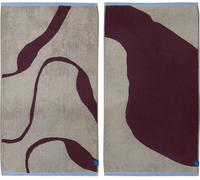Mette Ditmer Nova Arte towel 50x90 cm 2-pack Wine-sand