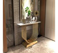 METTEOR Modern Console Table Rectangular Base Wall Spaces Side Hallway Entryway,Console Table, Industrial Hallway Table for Entryway, Modern Narrow Sofa Accent Table, for Home, Living Room, Bedroom,