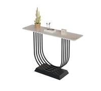 METTEOR Modern Console Table Rectangular Base Wall Spaces Side Hallway Entryway,Console Table, Industrial Hallway Table for Entryway, Modern Narrow Sofa Accent Table, for Home, Living Room, Bedroom,