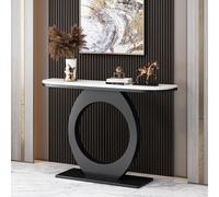 METTEOR Modern Console Table Rectangular Base Wall Spaces Side Hallway Entryway,Farmhouse Console Table, Solid Wood Sofa Table, Wooden Hallway Entry Table, Narrow Behind The Couch Table, for Li
