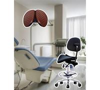 METTEOR Saddle Chair Dental Office Split Seat Style Saddle Rolling Chair, Swivel Ergonomic Stool with Two Adjustable Option (One Color 52_70cm)
