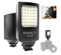 Mettlelite VL30 Mini Daylight LED Camera Light, 5600K Portable On Camera Video Light with Cold Shoe Mount, Battery Powered, Ideal for Photography, Vloggers, Live Streaming, Interview&Content Creation