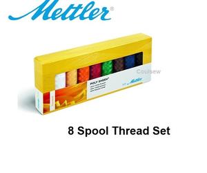 Mettler Machine Embroidery Thread box set Poly Sheen - 8 Basic Colours