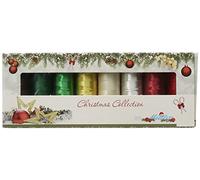 Mettler PolySheen and Metallic Spools Christmas Embroidery Thread (Set of 8), 1500 yd/1372m