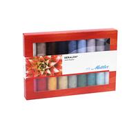 Mettler SERALON 18 Kit Sewing Thread Set: Universal Thread for Sewing or Embroidery, Sewing Thread for Sewing Machine, 100% Polyester, SE18 Kit, 200 m per Roll