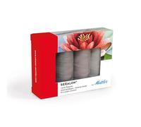 Mettler Seralon 200m Beige Thread Kit - 4 Spools, Polyester, YARN, 100% three-ply