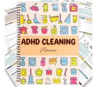 Metyond ADHD Cleaning Planner for Adults - Cleaning Schedule and Checklist Organizer, Daily & Weekly & Monthly Household Cleaning Planners for ADHD Minds, Clear Logic Stress-Free Housework