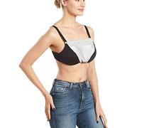 Metyou Lace Clip-on Mock Camisole Bra Insert Overlay Modesty Panel Vest (Plus Size Gray)