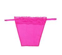 Metyou Lace Clip-on Mock Camisole Bra Insert Overlay Modesty Panel Vest(Rose red)