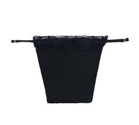 Metyou Lady Lace Clip-on Mock Camisole Bra Insert Overlay Modesty Panel Vest (Black)
