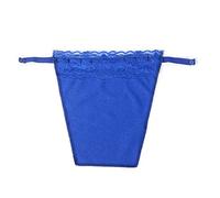 Metyou Lady Lace Clip-on Mock Camisole Bra Insert Overlay Modesty Panel Vest (Blue)