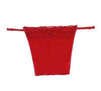 Metyou Lady Lace Clip-on Mock Camisole Bra Insert Overlay Modesty Panel Vest (red)