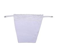 Metyou Lady Lace Clip-on Mock Camisole Bra Insert Overlay Modesty Panel Vest (White)