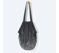 Metyou Portable Reusable Mesh Cotton Net String Bag Organizer Shopping Tote Handbag Fruit Storage Shopper NEW (black)