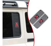 METYOUCAR Car Rear Side Window Aluminium Alloy Panel Trim Compatible with Ineos Grenadier 2020-2024 Honeycomb 2PCS Door Window Glass Protective Panel Exterior Accessories (V-Red)