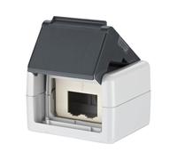 Metz BTR E-DAT module IP44 AP walk. Grey Cat.6 unstudded max. 2 Modules for 2x E-DAT Module Grey