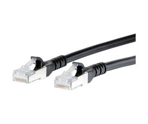 Metz Connect 1308452000-E RJ45 Patch Cable Cat 6A S/FTP 2.0m Black 1pc