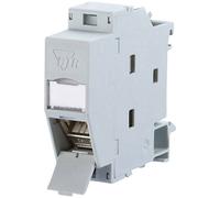 Metz Connect 130B117003-E Network outlet DIN rail CAT 6A Grey-whit...
