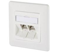 Metz Connect 130B12D21002-E Network Outlet CAT 6A 2-Port Flush Mou...