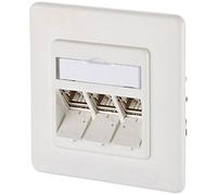Metz Connect 130B12D31002-E Network Outlet Flush CAT 6A 3 Ports Pu...
