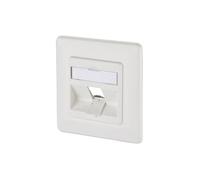 Metz Connect 130B20D11002KE Network outlet 1 port flush mount pure...
