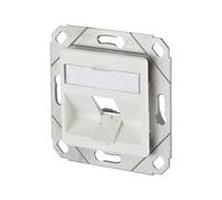 Metz Connect 130B20D11102KE Flush-Mounted Network Socket Insert with Central Plate 1 Port Pure White (RAL 9010)